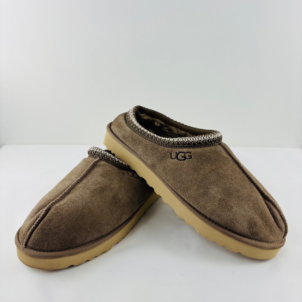 UGG Tasman Baxter Brown Suede Slippers Mens Size 12 Slip On Shoes 5950